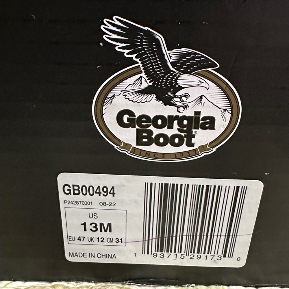 Georgia Boot Men's size 13M Carbo-Tec LT Pull-On Boot with Box - Picture 6 of 6
